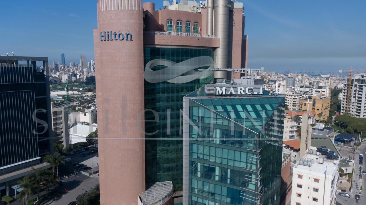 Smile Infinity&reg; Medical Center, Beirut &mdash; the MarCI Center tower beside the Hilton Habtoor Grand Hotel in Sin El Fil, Horch Tabet, founded by Dr. Habib Zarifeh