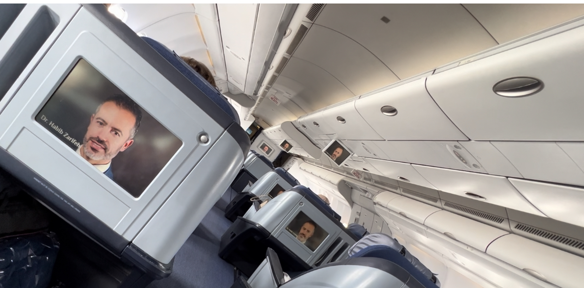 Middle East Airlines aircraft — dental tourism to Beirut, Lebanon, with Dr. Habib Zarifeh and Smile Infinity&reg;